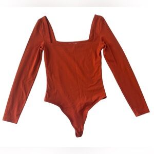 Babaton Long Sleeve Square Neck Bodysuit
